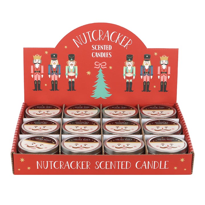 Set of 12 Nutcracker Candles in Display