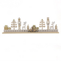 45cm Gold Wooden Advent Calendar with Nutcracker